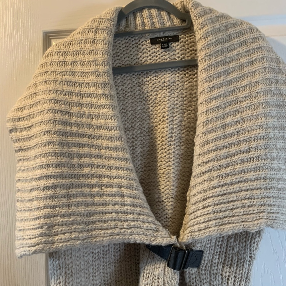 Ann Taylor buckle belt sweater vest